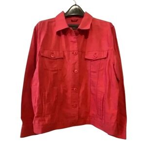 Eddie Bauer Coral Lightweight Button Down Jacket Linen Blend Size: ‎ XXL